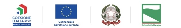 Coesione Italia 21-27, Cofinanziato dall'Unione europea, Repubblica Italiana, Regione Emilia-Romagna