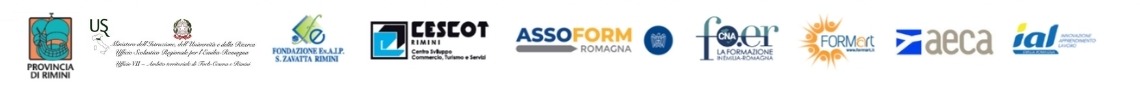 Provincia di Rimini, Ufficio Scolastico Regionale, Fondazione En.A.I.P. S. Zavatta, Cescot Rimini, Assoform Romagna, CNA Formazione, FORMart, AECA, IAL Emilia-Romagna